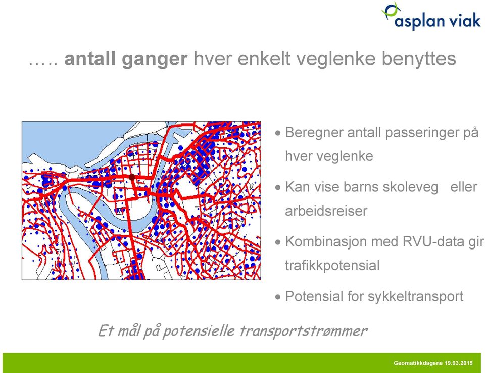 arbeidsreiser Kombinasjon med RVU-data gir trafikkpotensial