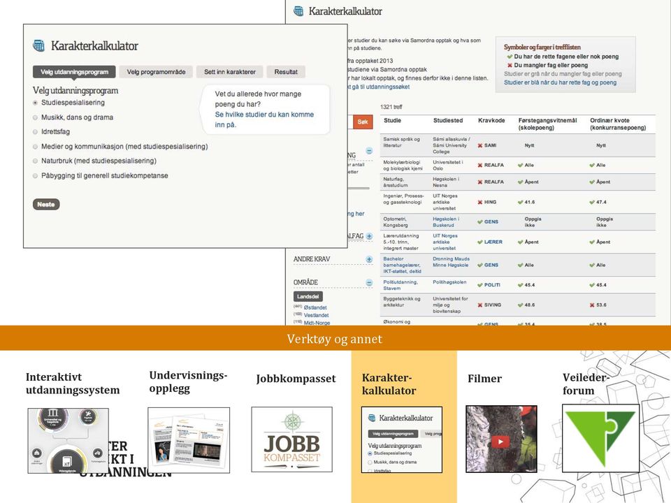 opplegg Jobbkompasset Karakter-