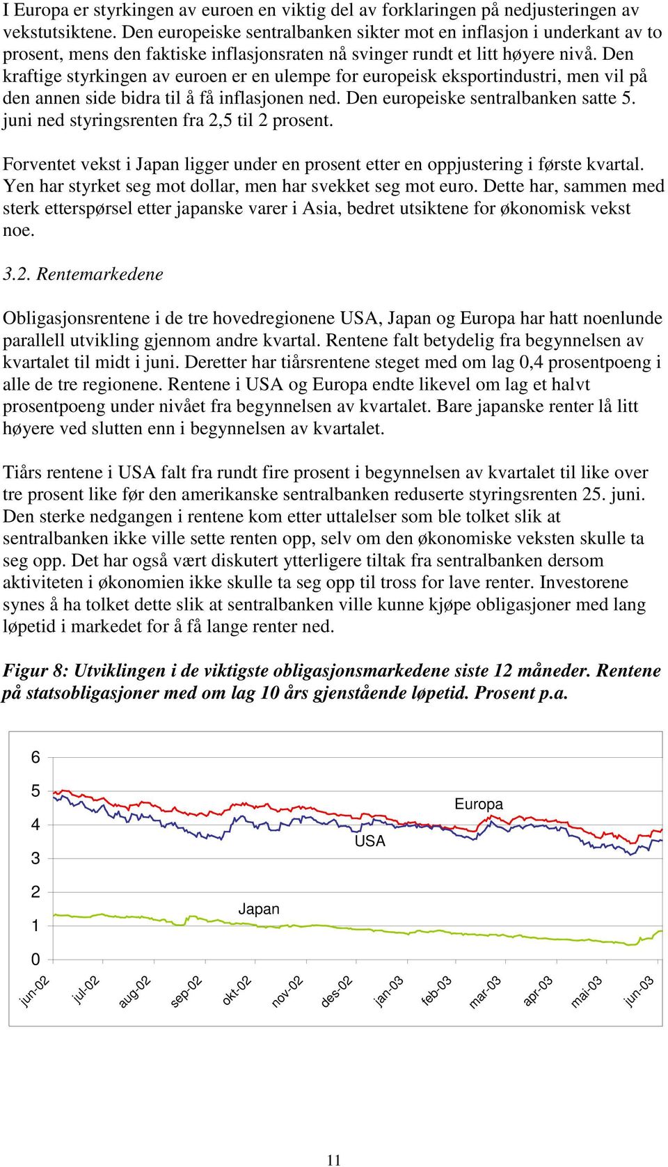 Den kraftige styrkingen av euroen er en ulempe for europeisk eksportindustri, men vil på den annen side bidra til å få inflasjonen ned. Den europeiske sentralbanken satte 5.