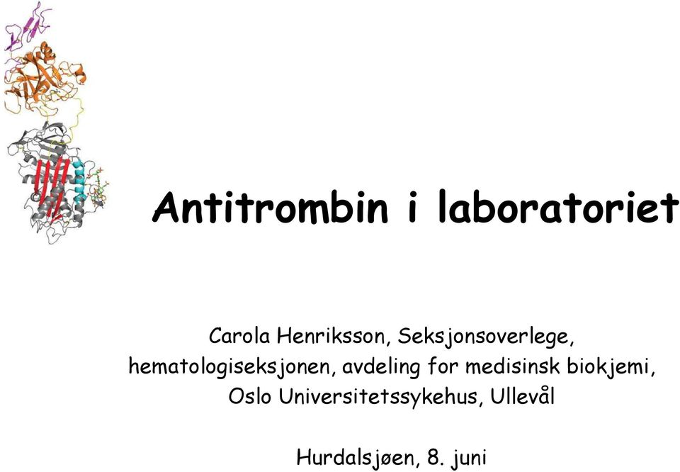 hematologiseksjonen, avdeling for