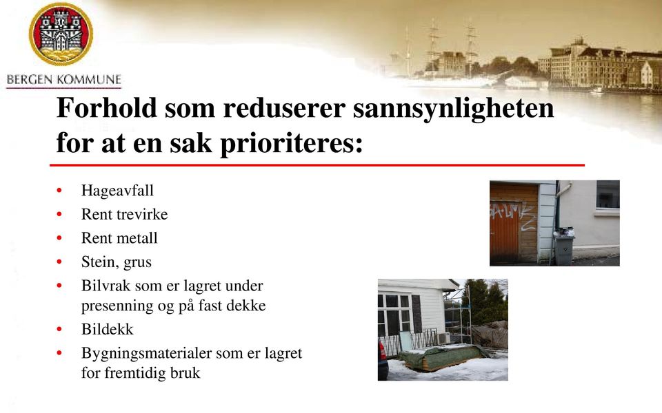 grus Bilvrak som er lagret under presenning og på fast