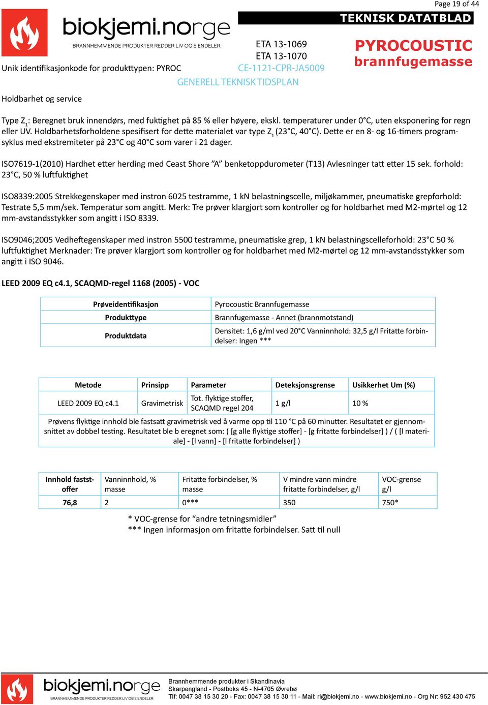 Dette er en 8- og 16-timers programsyklus med ekstremiteter på 23 C og 40 C som varer i 21 dager.