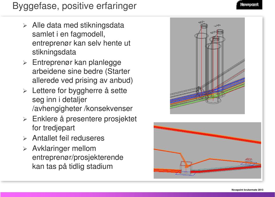 Lettere for byggherre å sette seg inn i detaljer /avhengigheter /konsekvenser Enklere å presentere