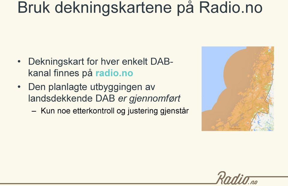 på radio.