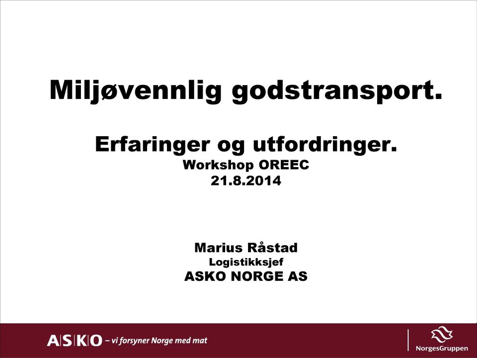 Workshop OREEC 21.8.