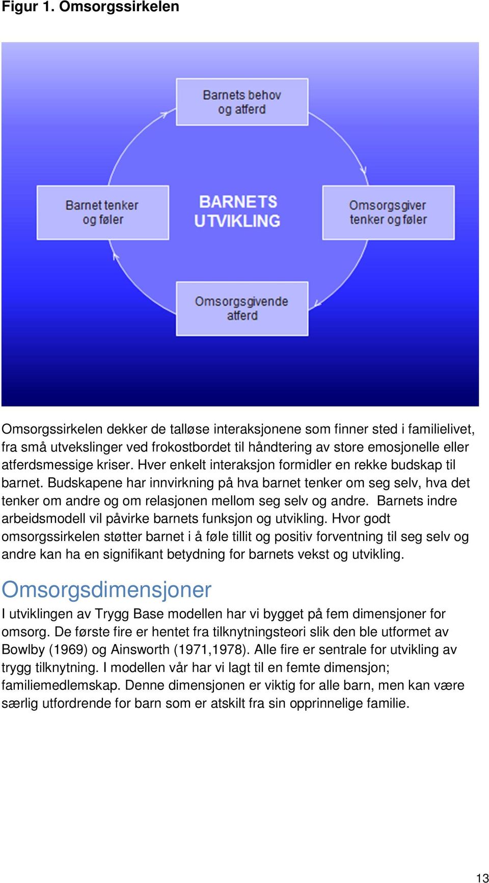 Hver enkelt interaksjon formidler en rekke budskap til barnet. Budskapene har innvirkning på hva barnet tenker om seg selv, hva det tenker om andre og om relasjonen mellom seg selv og andre.