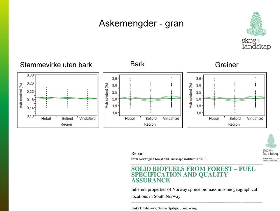 SPECIFICATION AND QUALITY ASSURANCE Inherent properties of Norway spruce