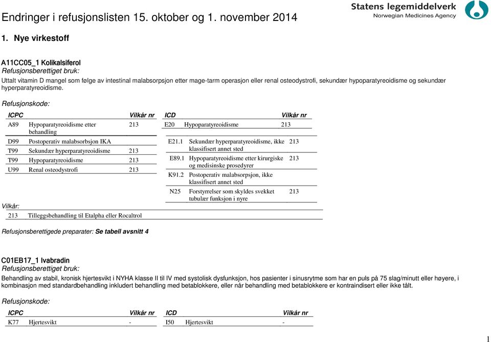 hypoparatyreoidisme og sekundær hyperparatyreoidisme.