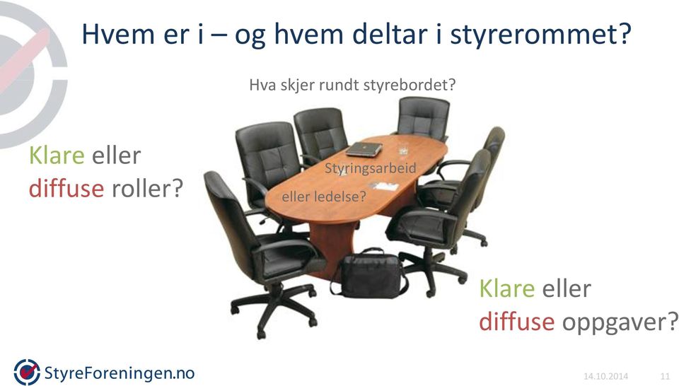 Klare eller diffuse roller? eller ledelse?