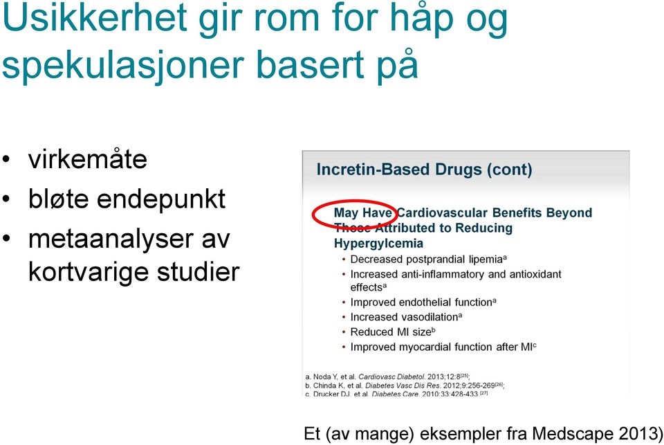 endepunkt metaanalyser av kortvarige