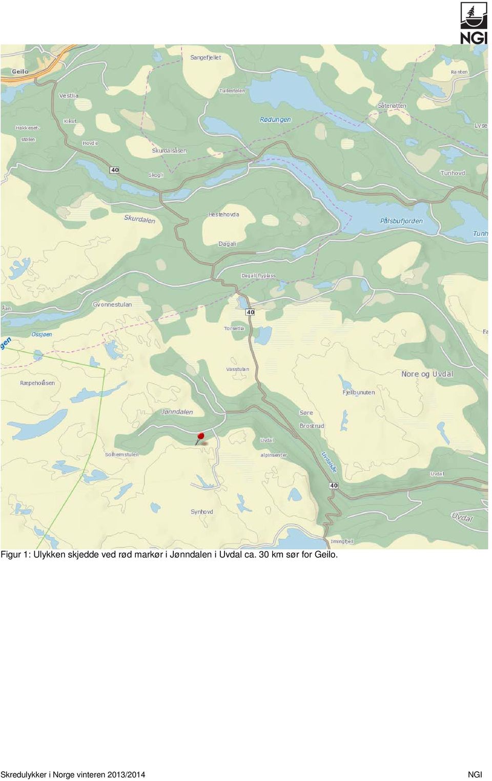 markør i Jønndalen i