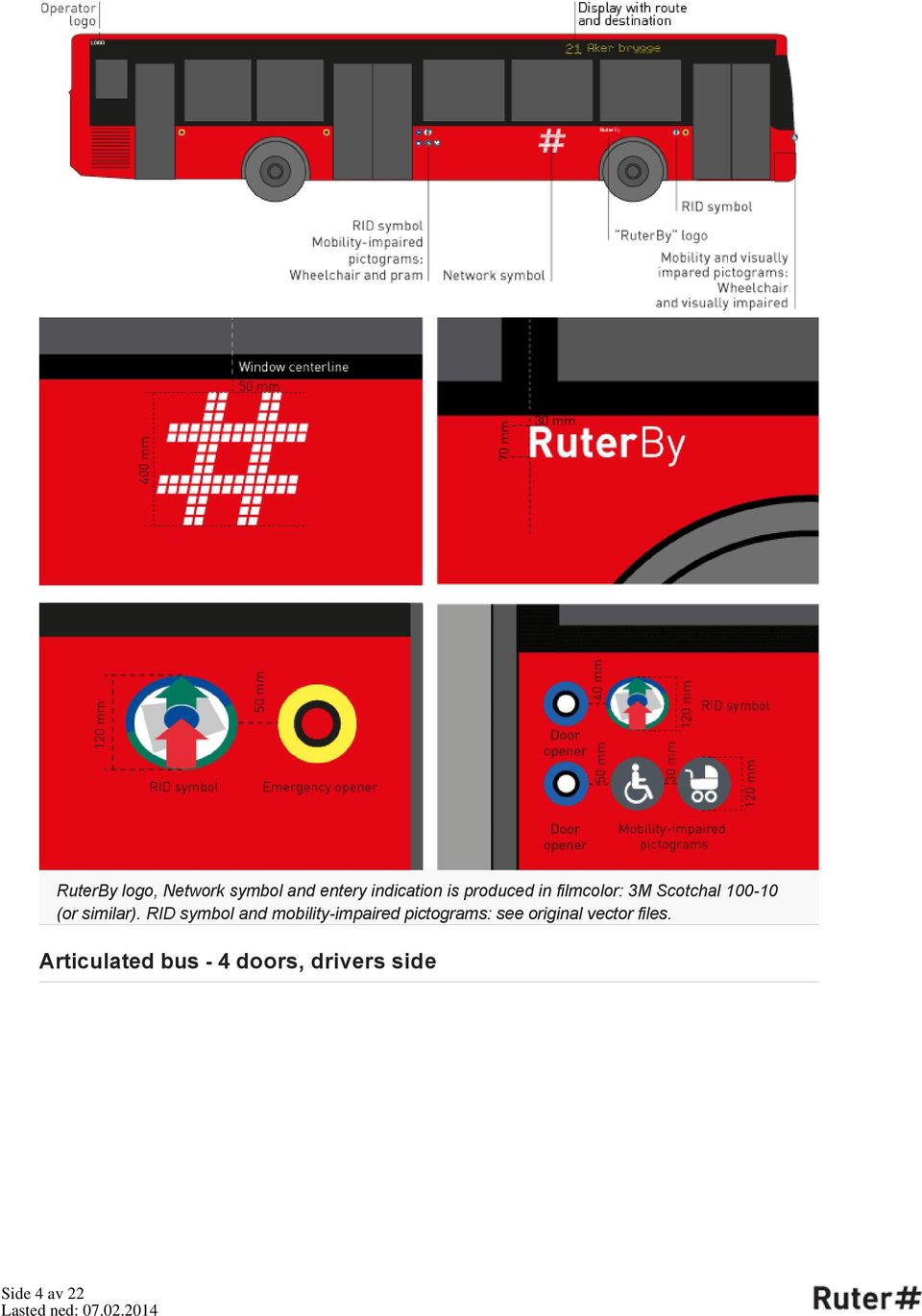 RID symbol and mobility impaired pictograms: see original