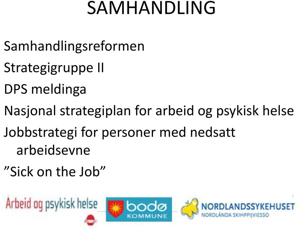 strategiplan for arbeid og psykisk helse