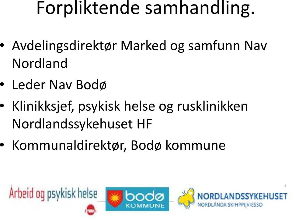 Nordland Leder Nav Bodø Klinikksjef, psykisk