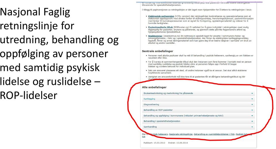 oppfølging av personer med