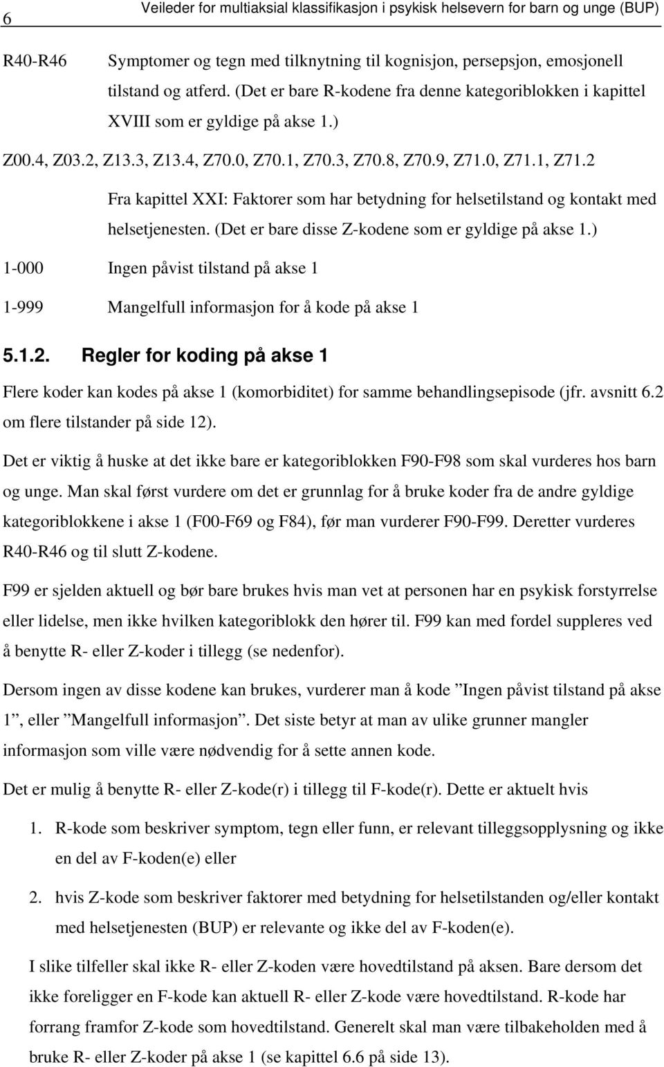 2 Fra kapittel XXI: Faktorer som har betydning for helsetilstand og kontakt med helsetjenesten. (Det er bare disse Z-kodene som er gyldige på akse 1.