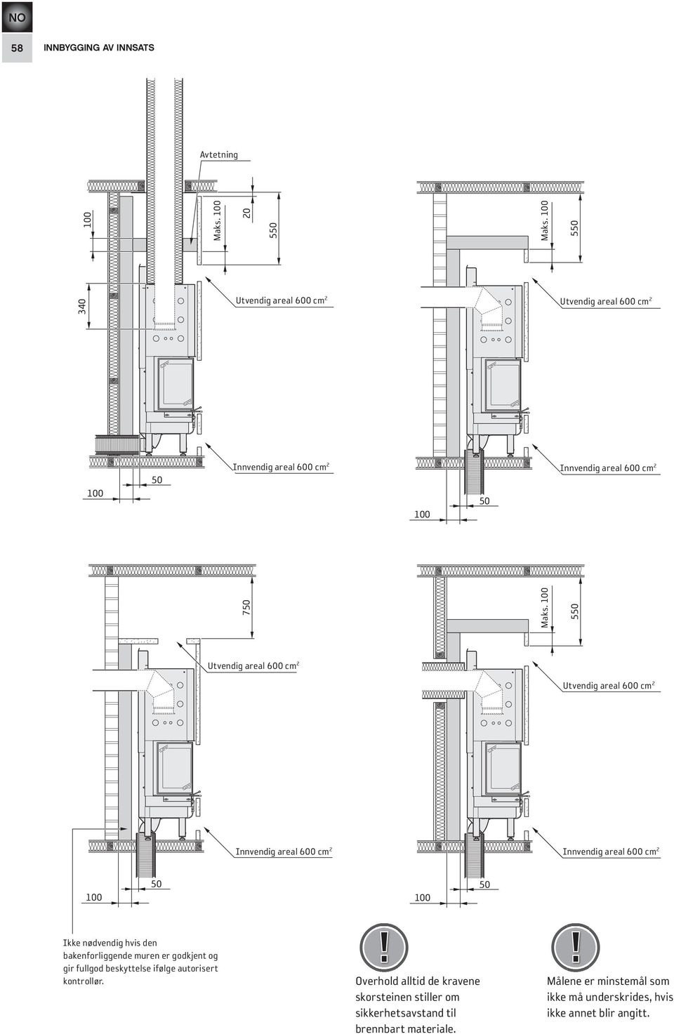 Max 550 Utvendig Area ut areal 600 600 cm 2 cm 2 Innvendig Area in areal 600 cm 600 2 cm 2 550 Utvendig Area ut areal 600 600 cm 2 cm 2 Utvendig Area ut areal 600 600 cm 2 cm 2