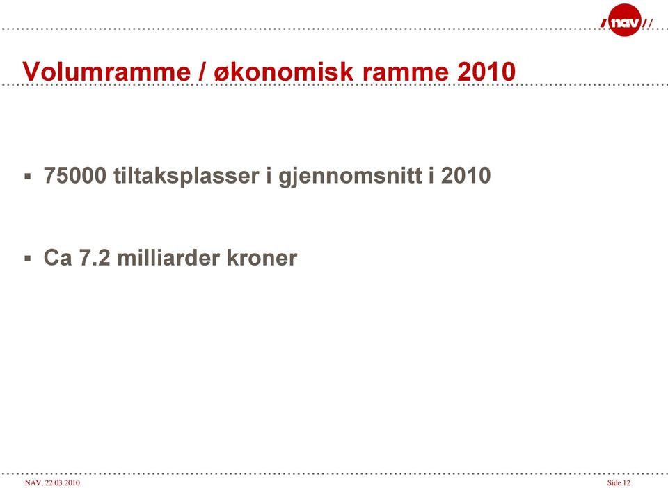 gjennomsnitt i 2010 Ca 7.