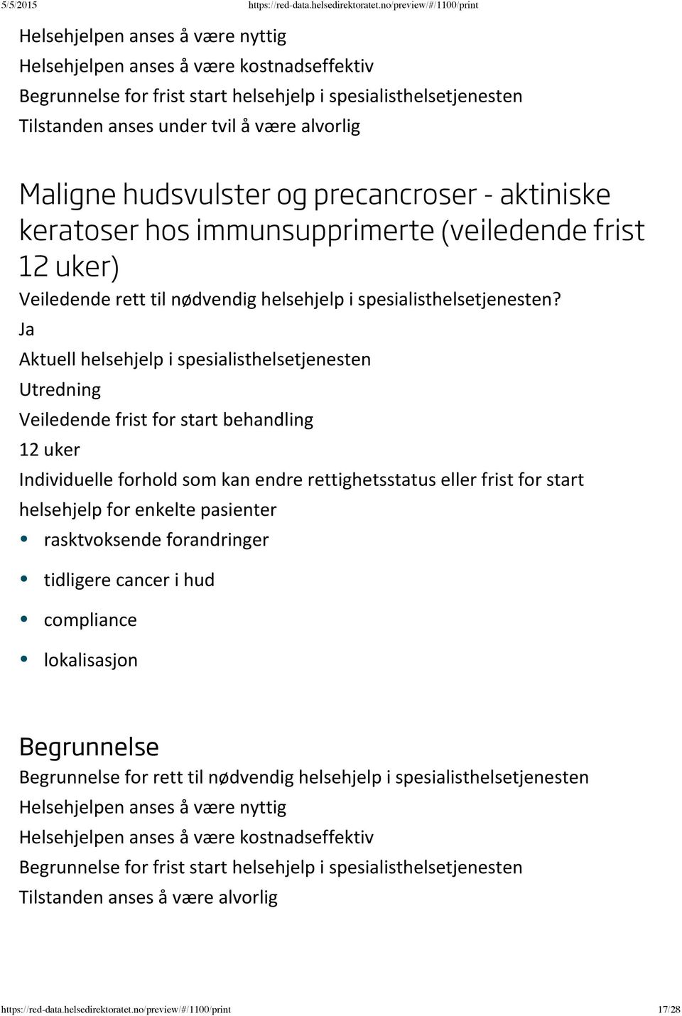 forandringer tidligere cancer i hud compliance lokalisasjon for rett til nødvendig helsehjelp i spesialisthelsetjenesten for