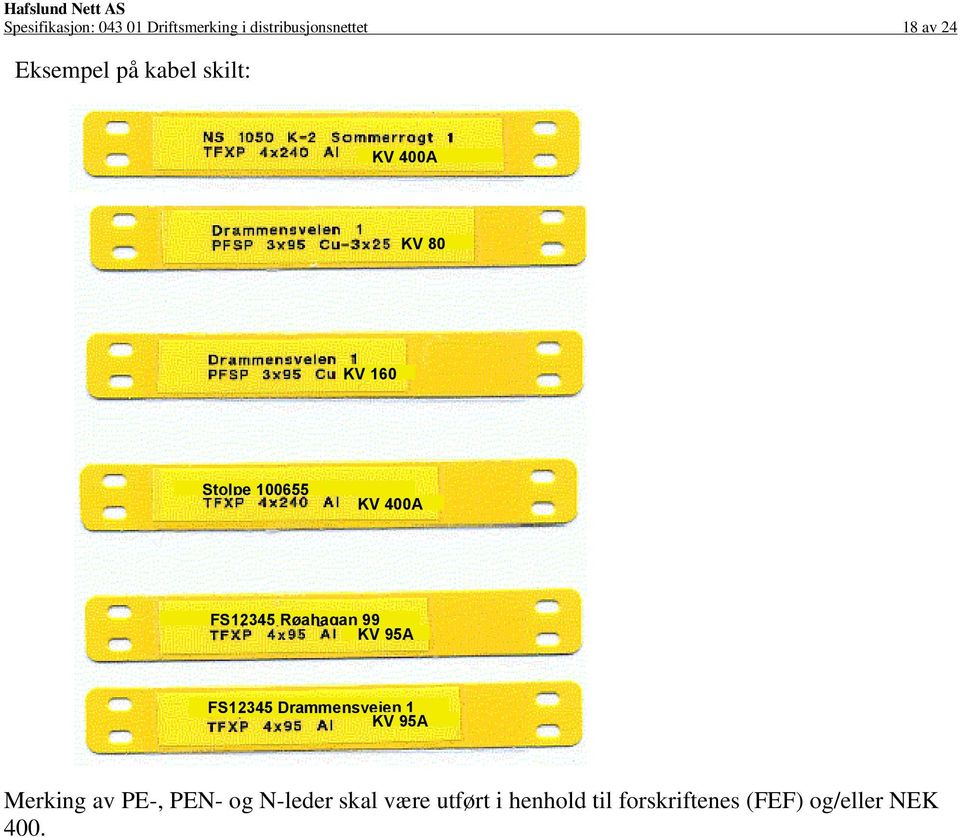 FS12345 Røahagan 99 Drammensveien 1 KV 95A FS12345 Drammensveien 1 KV 95A Merking