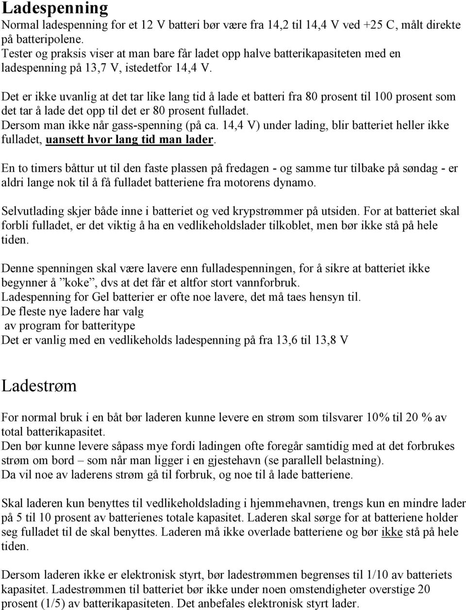 Batterier og Strøm i Båt - PDF Gratis nedlasting
