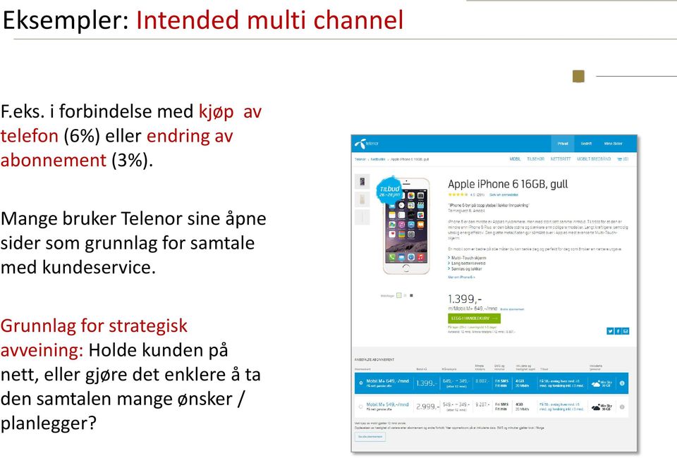 Mange bruker Telenor sine åpne sider som grunnlag for samtale med kundeservice.