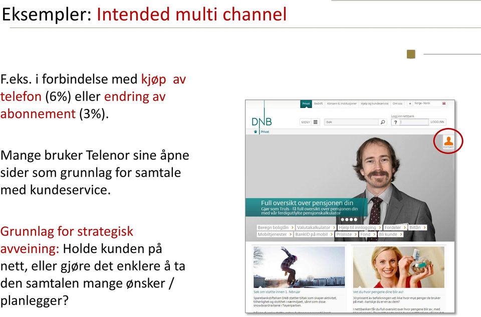 Mange bruker Telenor sine åpne sider som grunnlag for samtale med kundeservice.