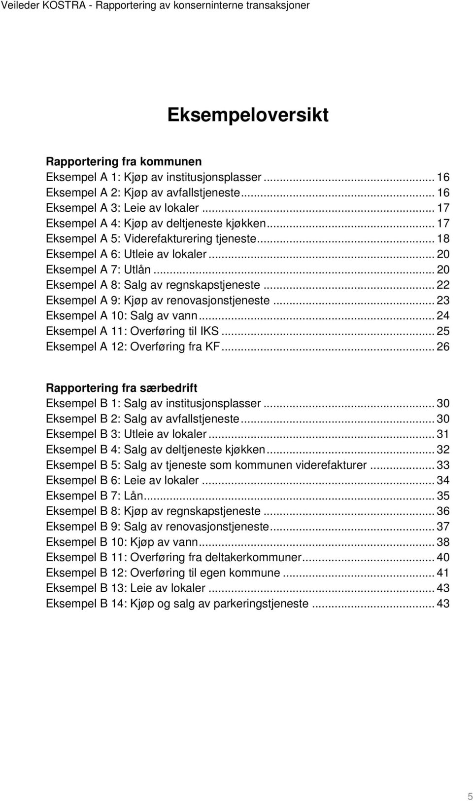 .. 20 Eksempel A 8: Salg av regnskapstjeneste... 22 Eksempel A 9: Kjøp av renovasjonstjeneste... 23 Eksempel A 10: Salg av vann... 24 Eksempel A 11: Overføring til IKS.