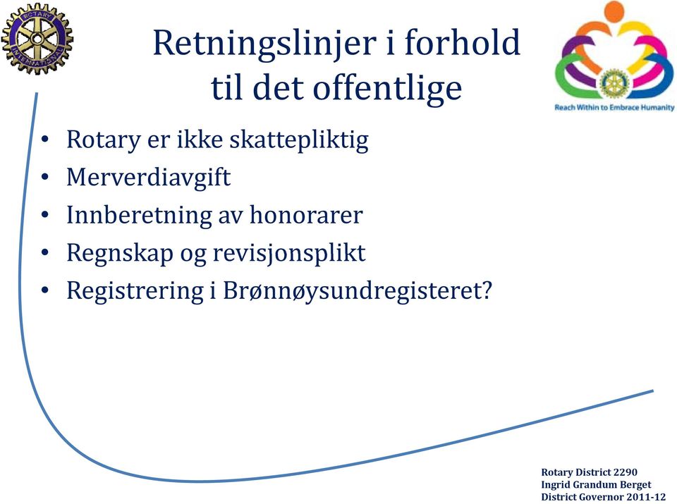 Innberetning av honorarer Regnskap og