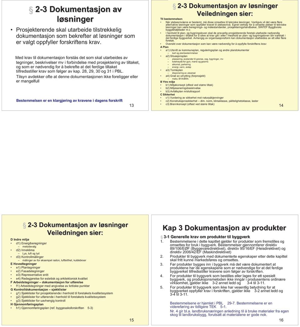 tilfredsstiller krav som følger av kap. 28, 29, 30 og 31 i PBL.