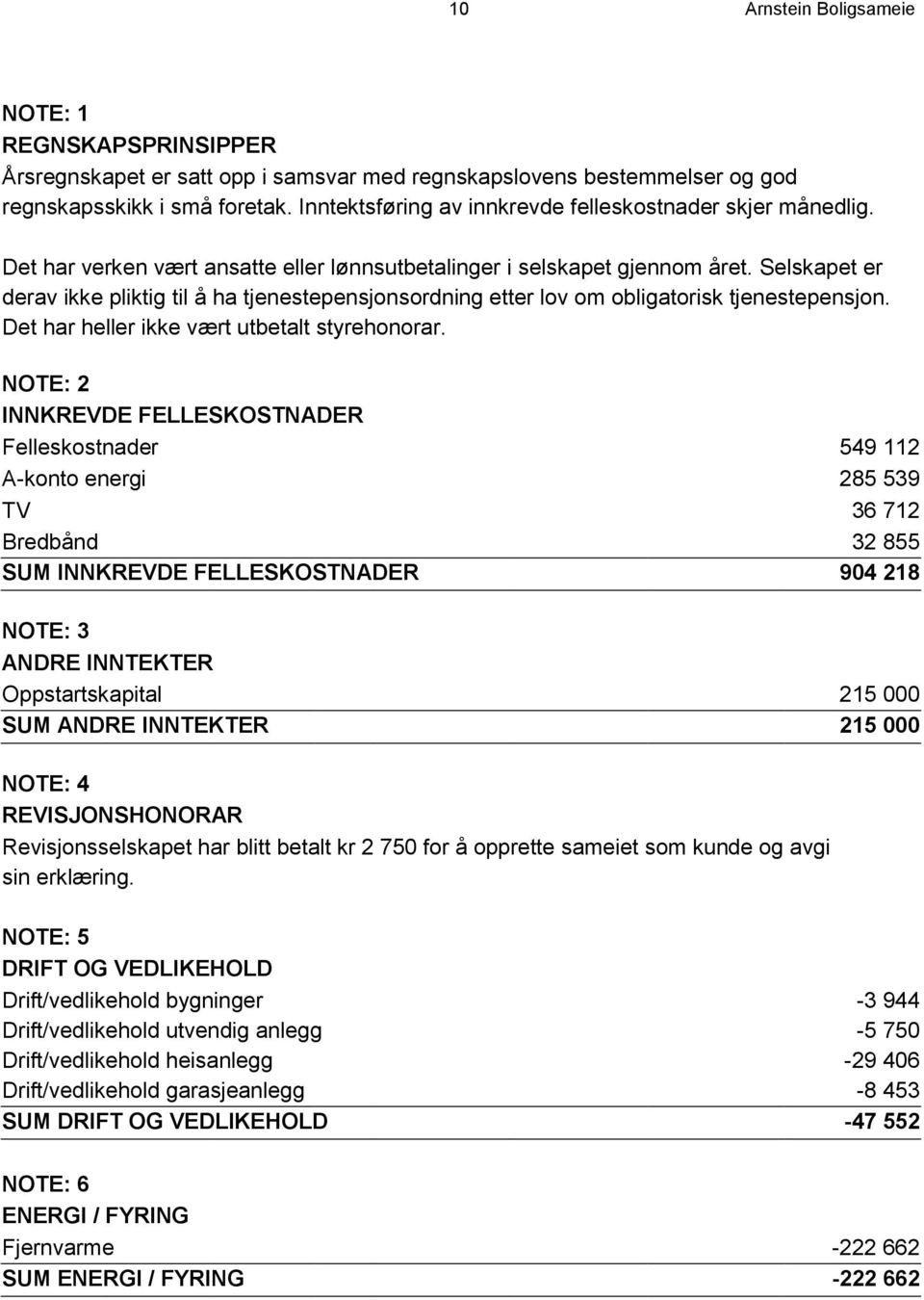 Selskapet er derav ikke pliktig til å ha tjenestepensjonsordning etter lov om obligatorisk tjenestepensjon. Det har heller ikke vært utbetalt styrehonorar.