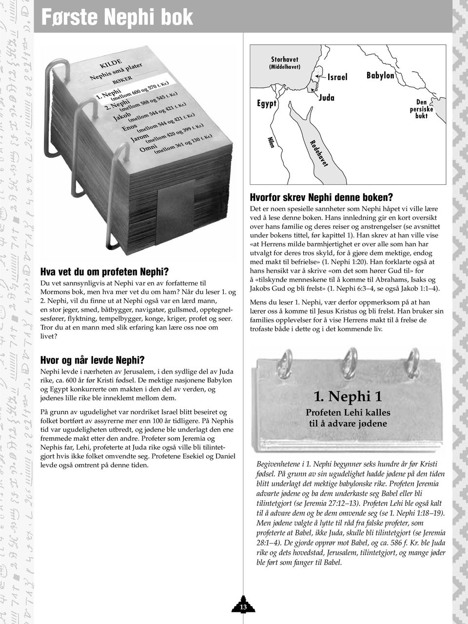 Du vet sannsynligvis at Nephi var en av forfatterne til Mormons bok, men hva mer vet du om ham? Når du leser 1. og 2.