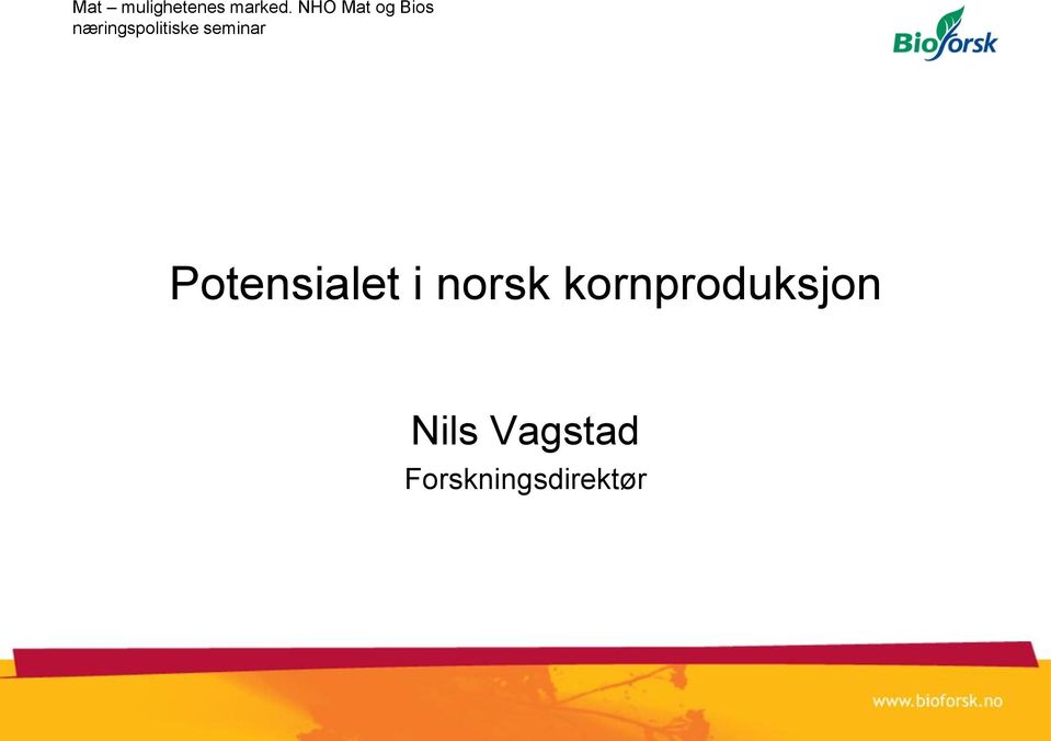 seminar Potensialet i norsk