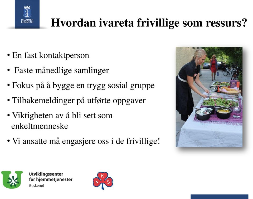 bygge en trygg sosial gruppe Tilbakemeldinger på utførte