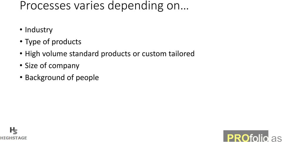 volume standard products or custom