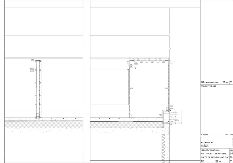 CC 600 KLEDD MED KLEDNINGSBORD MED HORISONTALE LEKTER (SOM NY FASADE) LABANK- DØR SNITT M/ASAKHELLER PRINSIPPTEGNING VINDTETTING 19 MM PANEL SINKBESLAG