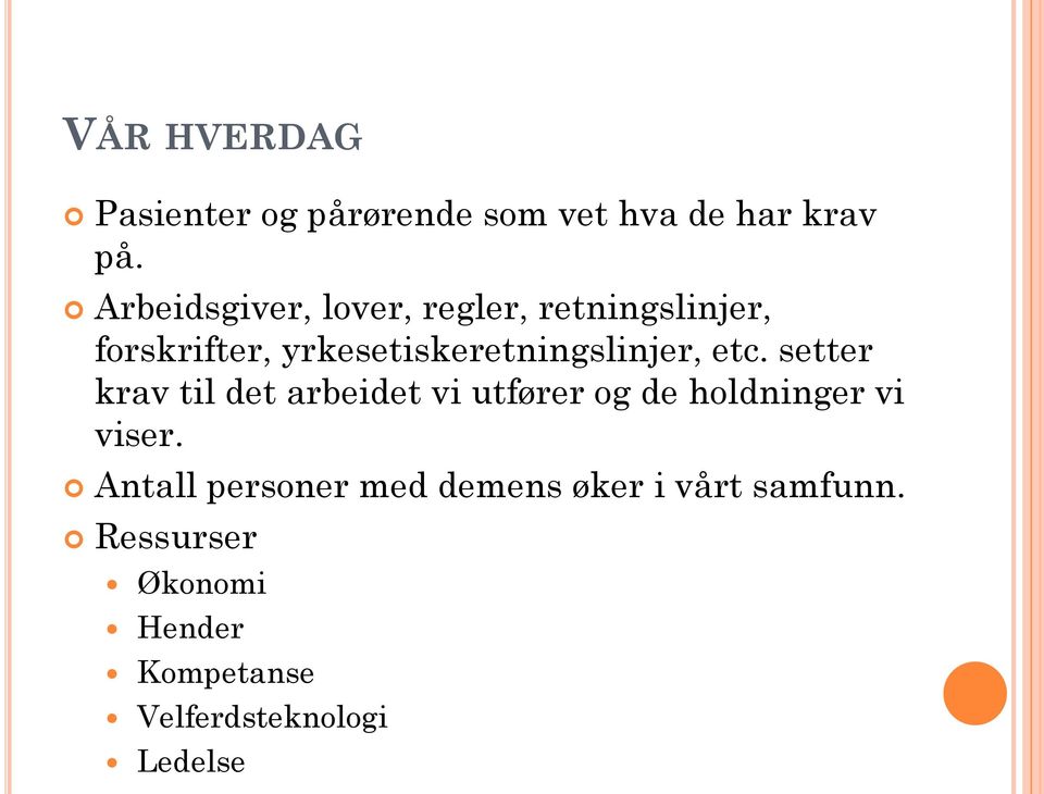 yrkesetiskeretningslinjer, etc.