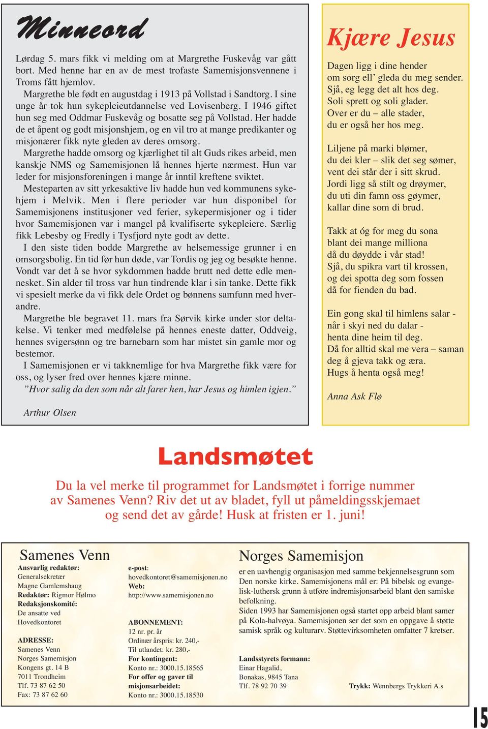 Organ for Norges Samemisjon nr. 5 - mai 2005 årgang 80 - PDF Gratis  nedlasting