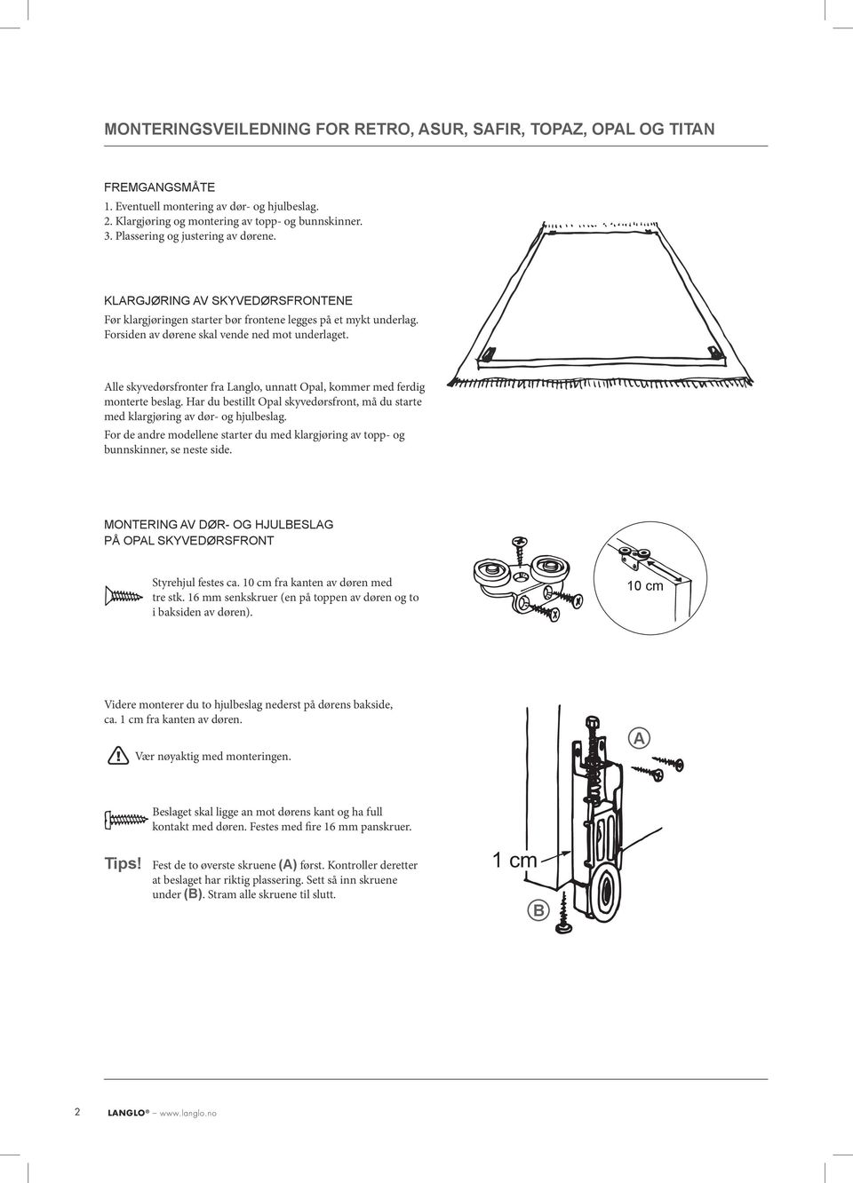 Skaper løsninger MONTERINGSVEILEDNING FRONTER - PDF Gratis nedlasting