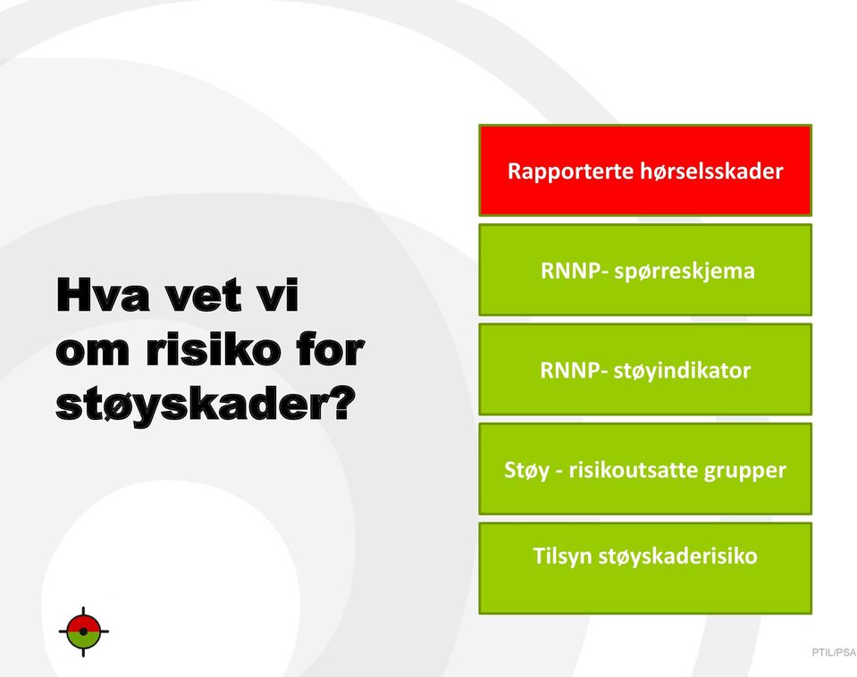 RNNP- spørreskjema RNNP- støyindikator