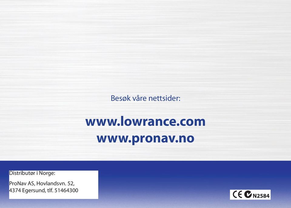 no Distributør i Norge: ProNav