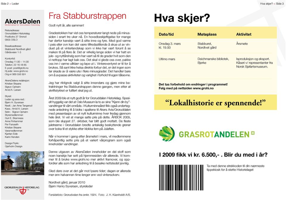 Syversen Nestl.: Jan Arne Tangerud Kass.: Arvid A. Larsen Sekr.: Sigrun Opheim Styremedlemmer: Guri E.