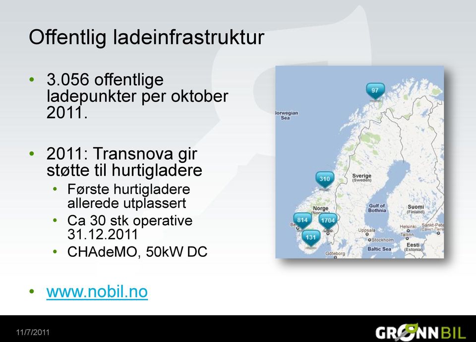 2011: Transnova gir støtte til hurtigladere Første