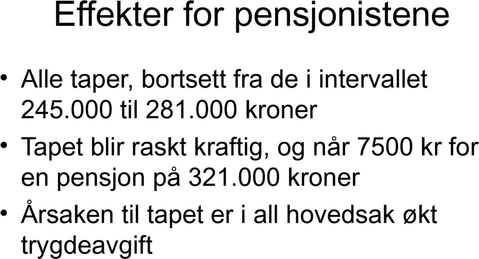 000 kroner Tapet blir raskt kraftig, og når 7500 kr for