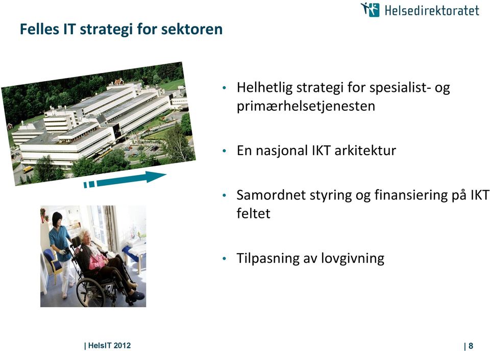 nasjonal IKT arkitektur Samordnet styring og