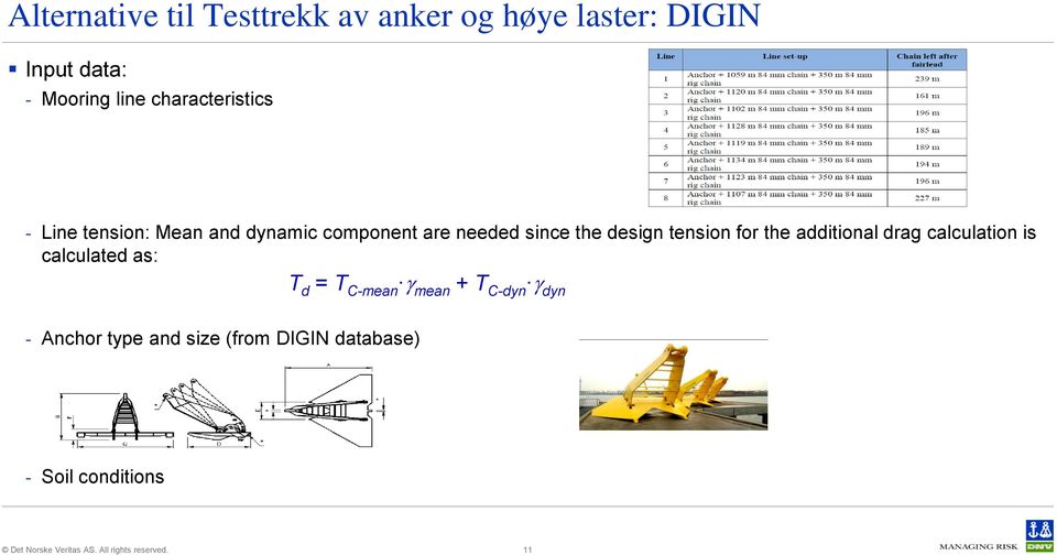 design tension for the additional drag calculation is calculated as: T d = T C-mean