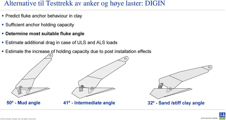 additional drag in case of ULS and ALS loads Estimate the increase of holding capacity due