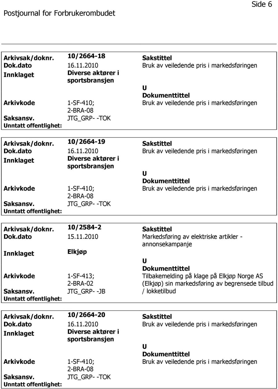 2010 Markedsføring av elektriske artikler - annonsekampanje Elkjøp 1-SF-413; 2-BRA-02