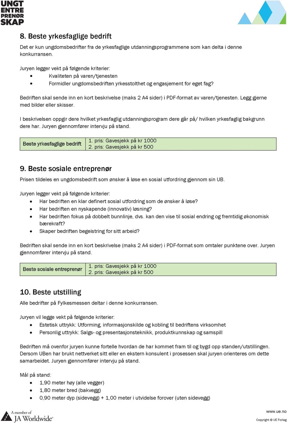 Bedriften skal sende inn en kort beskrivelse (maks 2 A4 sider) i PDF-format av varen/tjenesten. Legg gjerne med bilder eller skisser.