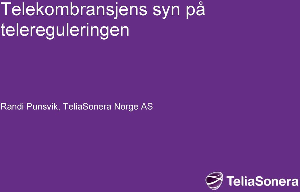 telereguleringen